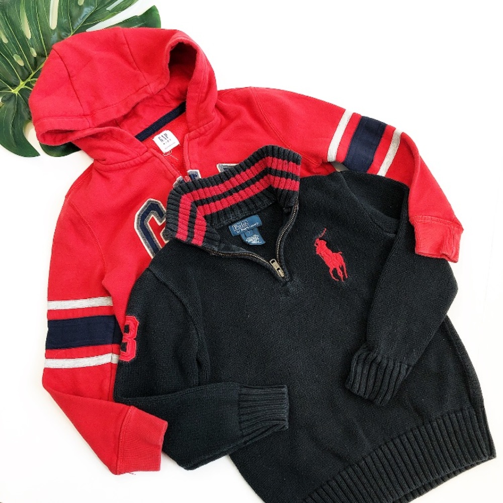 MIXED LOT! Polo RL Gap Hoodie ZIP Sweater Sz 7 SM